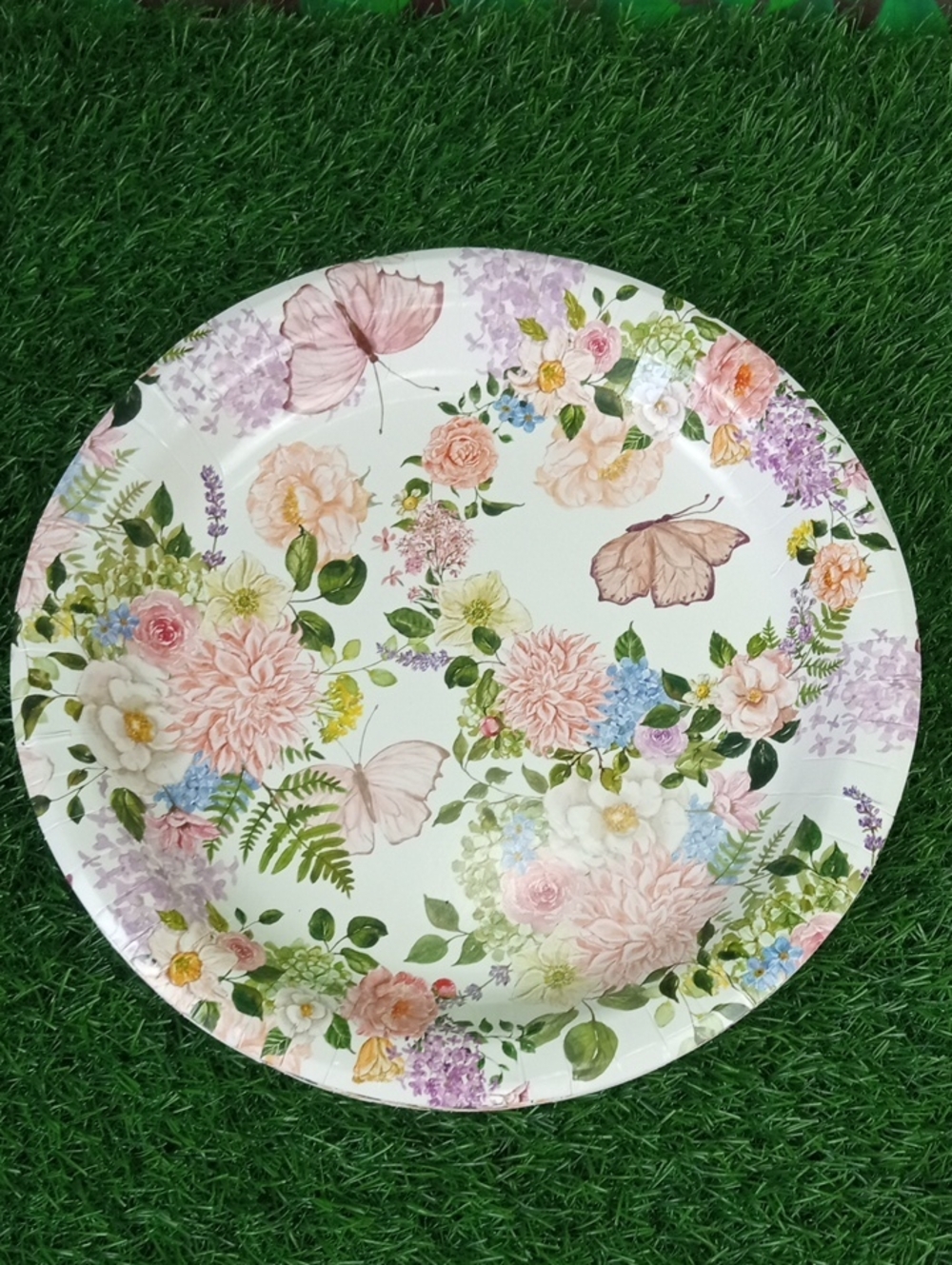 💩 Spring Floral Butterfly Party Paper Plates